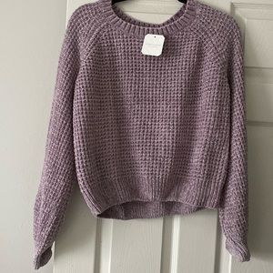 Altar’d State light purple cropped sweater NWT
